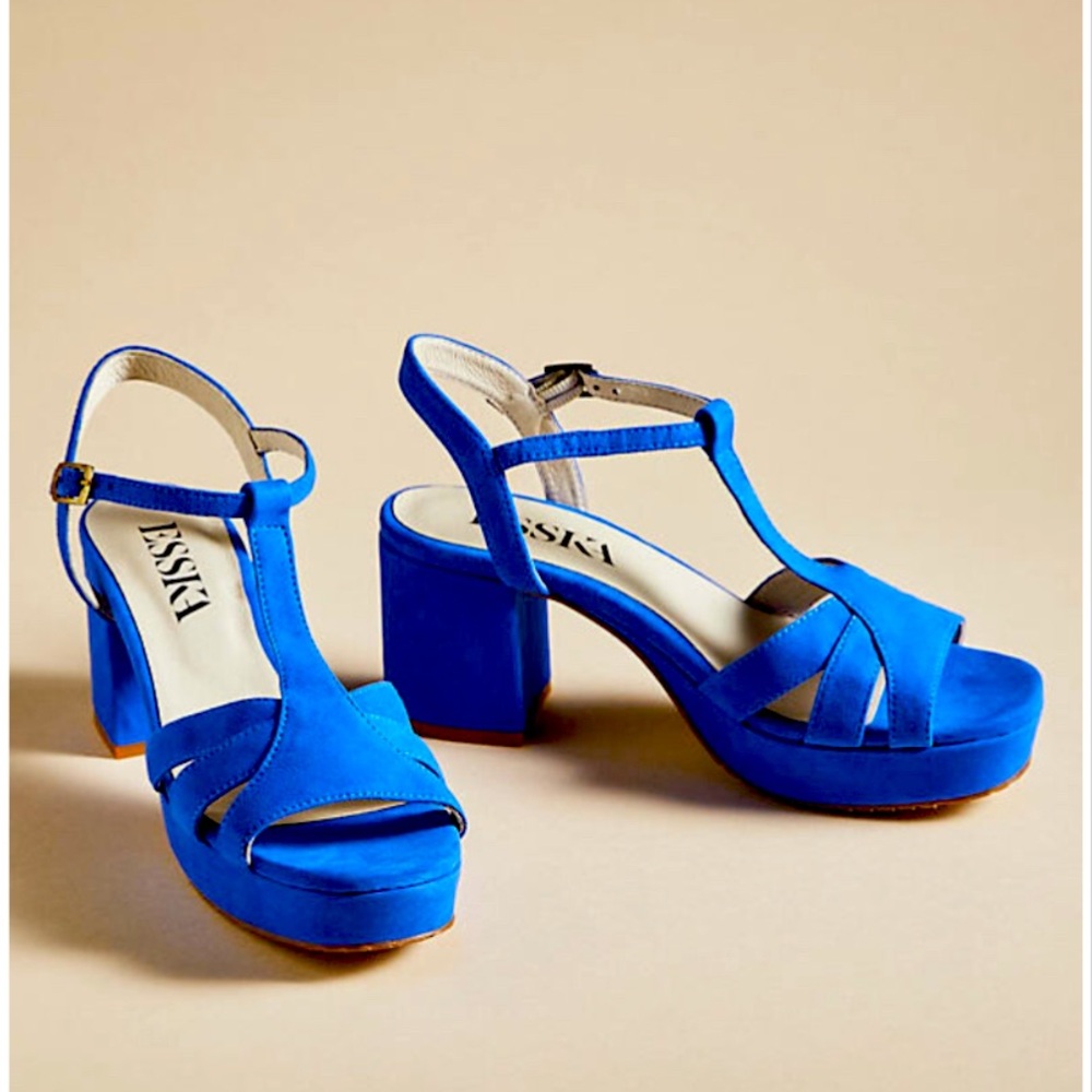 Esska Charlie Blue Heel Sandals